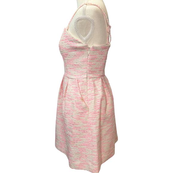Anthropologie Moulinette Soeurs Pink Tweed Dress Women’s 0 Barbiecore Coquette - Picture 4 of 16